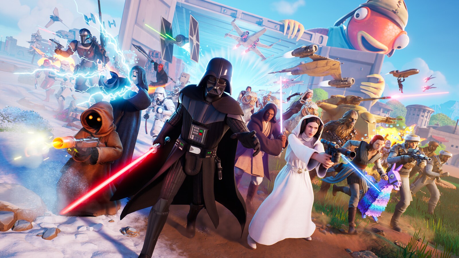 Step Inside the Star Wars Galaxy in Fortnite This May official Star Wars news artwork