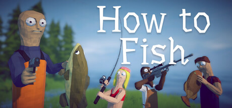 Official How to Fish Steam artwork showing its colourful physics-based fishing world